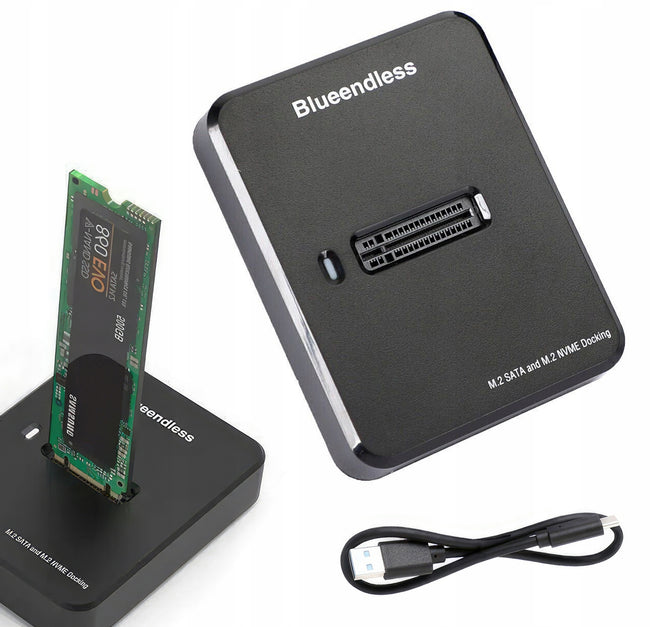 Stacja dokująca dysków SSD M.2 2w1 SATA/PCIe NGFF/NVMe USB typ C 3.1 10GB/s