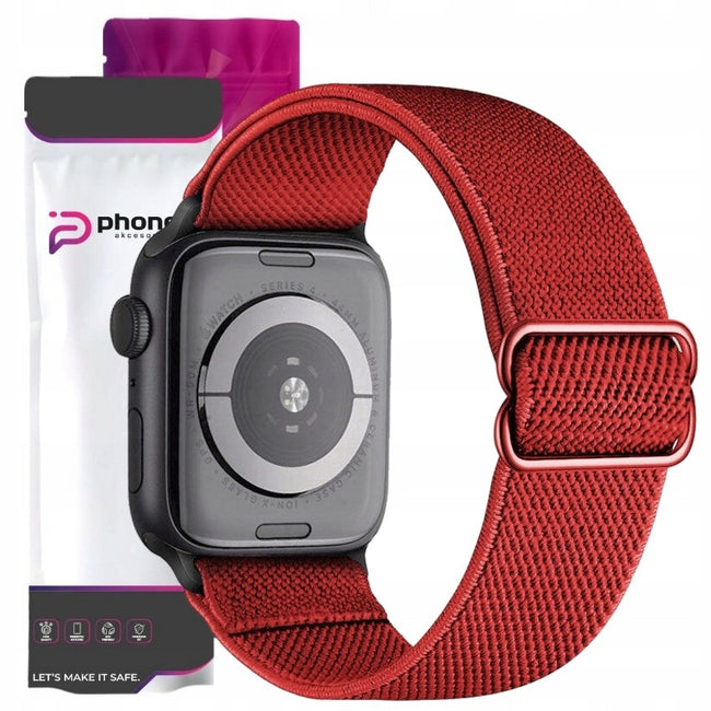 Pasek Materiałowy, Opaska Phoneo® do Apple Watch - 38 / 40 / 41mm - Czerwony