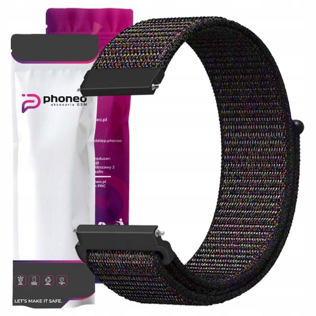 Uniwersalny pleciony pasek Phoneo® do zegarka 22 mm - Czarno - Pomarańczowy