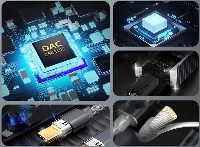 Adapter Wzmacniacz DAC AMP - Dual Chip CS43198 CT7601 DSD256 32Bit 768KHz