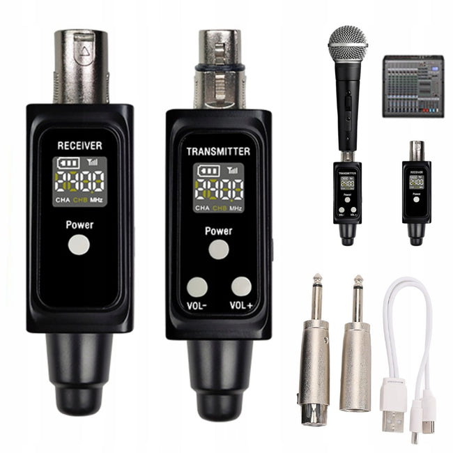 Bezprzewodowy System Mikrofonowy XLR z Technologią UHF 1 do 1