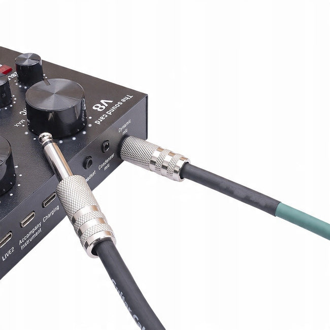 Kabel / Przewód Gitarowy Prosty - Jack 6,3mm - 1m