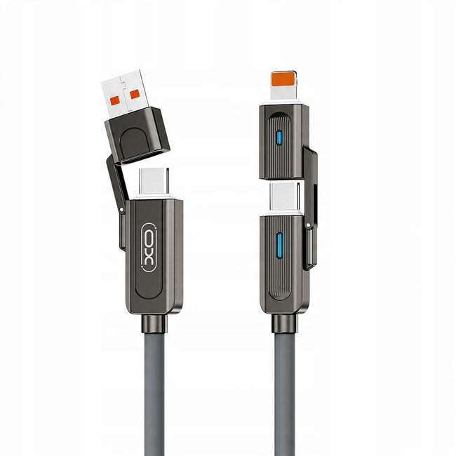 Kabel XO NB275 - 4w1 USB-C/Lightning + USB-C/USB - 1 metr
