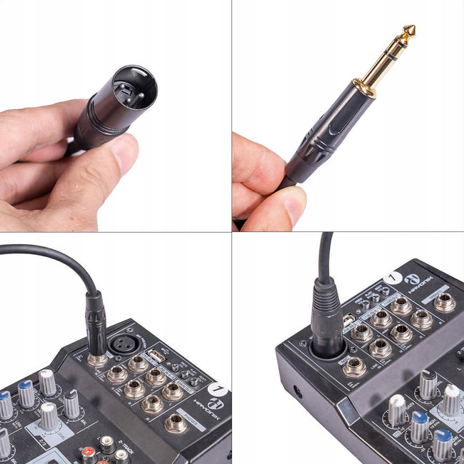 Kabel Mikrofonowy - XLR Męski TRS Jack 6,3mm - 3m