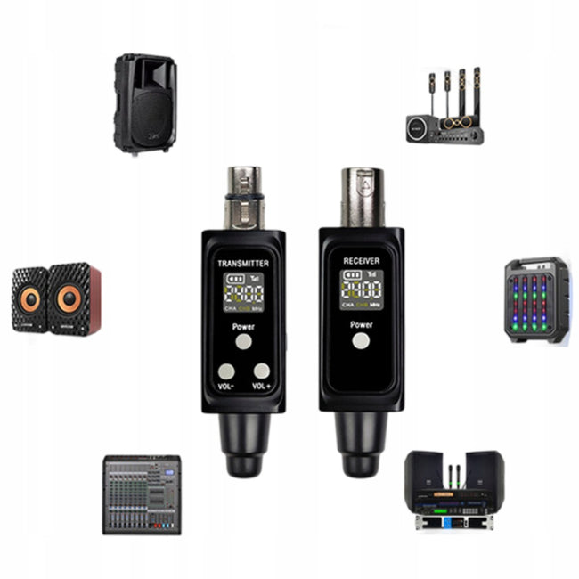 Bezprzewodowy System Mikrofonowy XLR z Technologią UHF 1 do 1