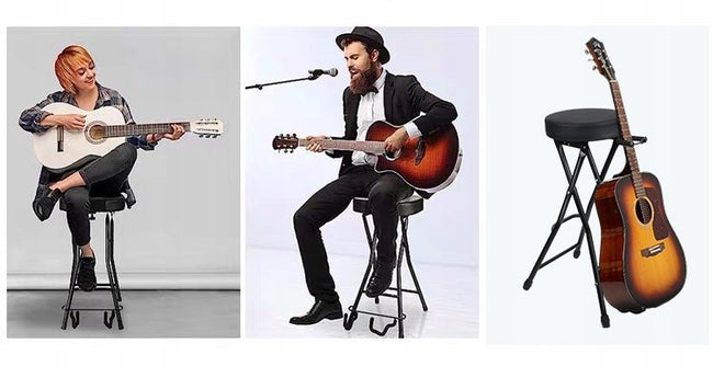 Stołek Estradowy ze Statywem dla Gitarzysty
