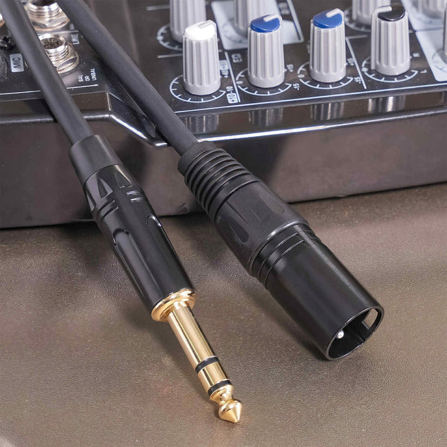 Kabel Mikrofonowy - XLR Męski TRS Jack 6,3mm - 3m