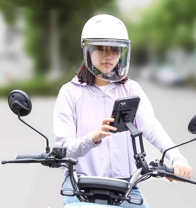 Uchwyt Motocyklowy na Kierownicę - Magnetyczny, Wodoodporny, Obrotowy
