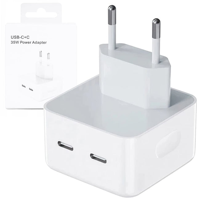 Ładowarka Sieciowa Szybka (35W) 2xUSB-C do iPhone, iPad, MacBook