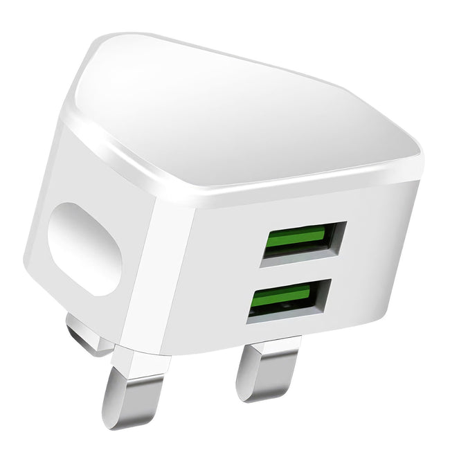Ładowarka Sieciowa Phoneo z 2 USB - Wtyczka Angielska (UK / TYP-G)