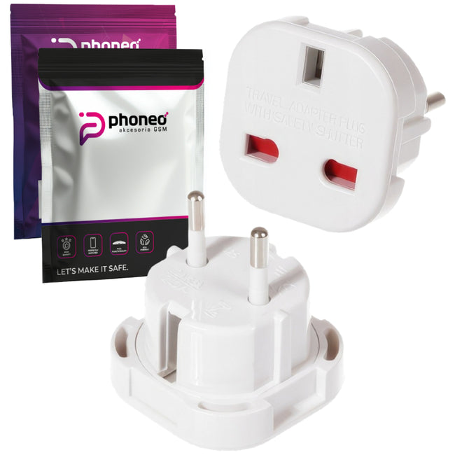 Agielska Wtyczka Phoneo / Przejściówka / Adapter UK na PL CZ