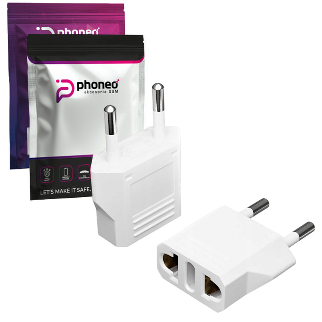 Adapter Sieciowy Phoneo Wtyczka Przejściówka US / JP -> EU / PL (TYP-A)