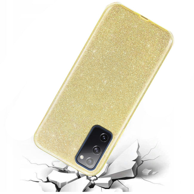 Etui Brokatowe Shine Case - Samsung Galaxy S20 FE - Złoty