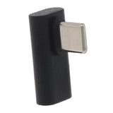 Adapter USB-C → USB-C Kątowy Łamany - 90° Prawo / Lewo Czarny