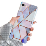 Etui Marble Gold Case - iPhone SE 2020 / SE 2022 (SE3) - Fioletowy