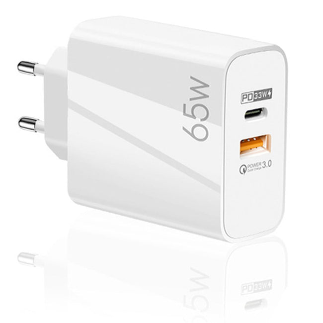 Szybka Ładowarka Sieciowa Phoneo USB + USB-C - GaN 65W