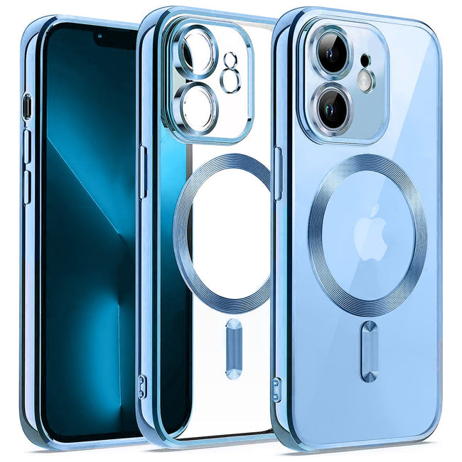 Etui Silikonowe Camera Protect do Magsafe - iPhone 12 - Niebieski