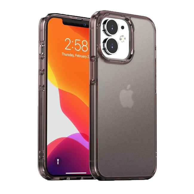 Wzmacniane Etui Hard Case - iPhone 12 - Szary