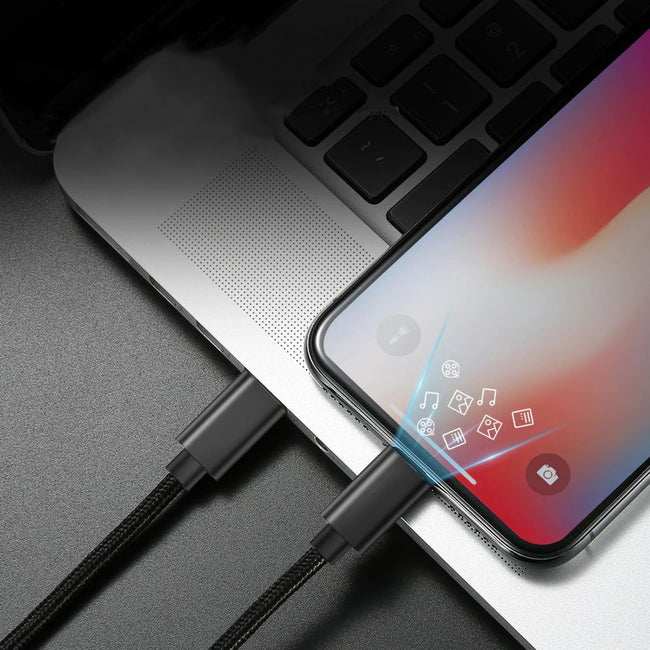 Kabel Phoneo® USB-C -> Lightning (iPhone, iPad, etc.), Oplot - 1 Metr