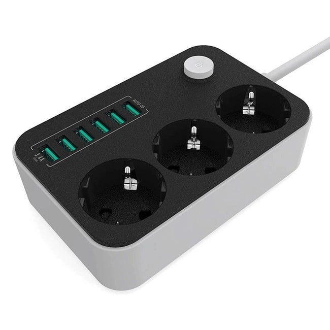 LDNIO® Listwa Zasilająca, Przedłużacz, 3 Gniazda - 1,6 Metra