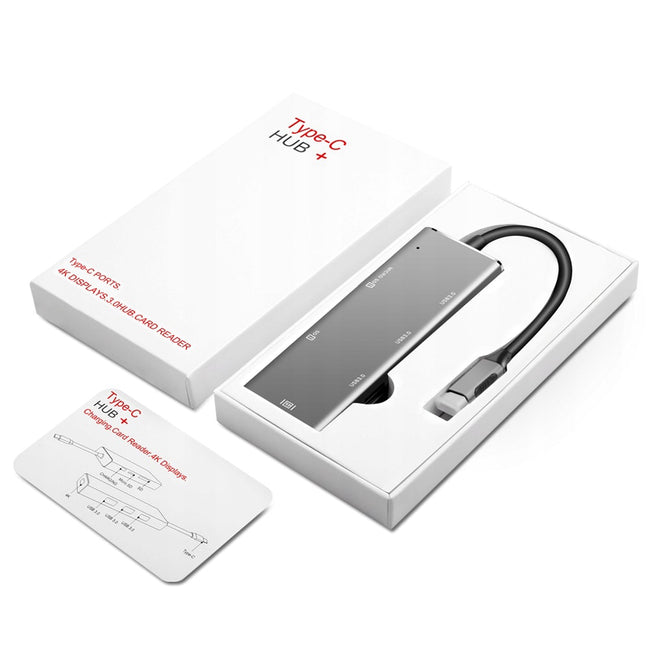 Adapter 7w1 USB-C, HDMI 4K (MacBook, Smartfon, Laptop)