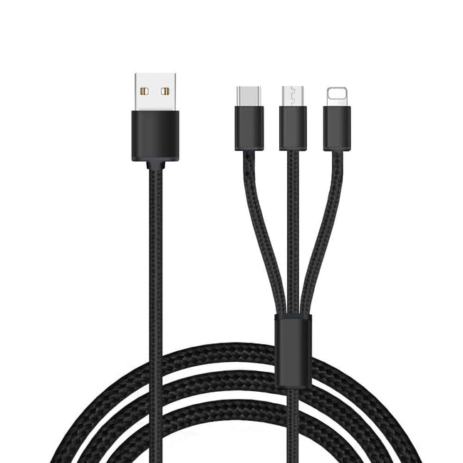 Kabel Phoneo® 3w1 - micro USB / USB-C / Lightning (iPhone) - 1,2 Metra
