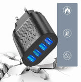 Ładowarka Sieciowa - Szybkie Ładowanie, LED, 4x USB