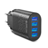 Ładowarka Sieciowa - Szybkie Ładowanie, LED, 4x USB