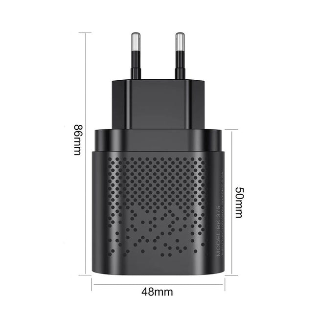 Ładowarka Sieciowa - Szybkie Ładowanie, LED, 4x USB