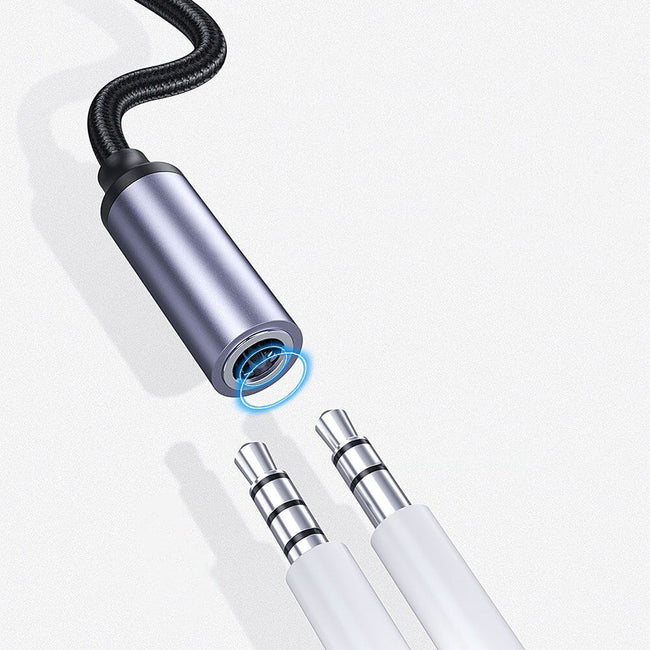 Adapter AUX Mini Jack do USB-C z DAC