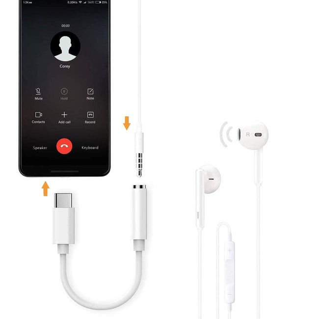 Adapter USB-C -> Mini Jack (3,5 mm)