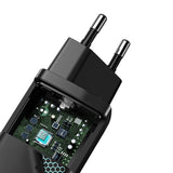Ładowarka Sieciowa, Szybkie Ładowanie, USB + PD - GaN 65W