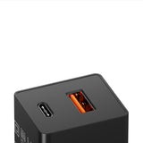Ładowarka Sieciowa, Szybkie Ładowanie, USB + PD - GaN 65W