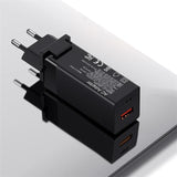 Ładowarka Sieciowa, Szybkie Ładowanie, USB + PD - GaN 65W