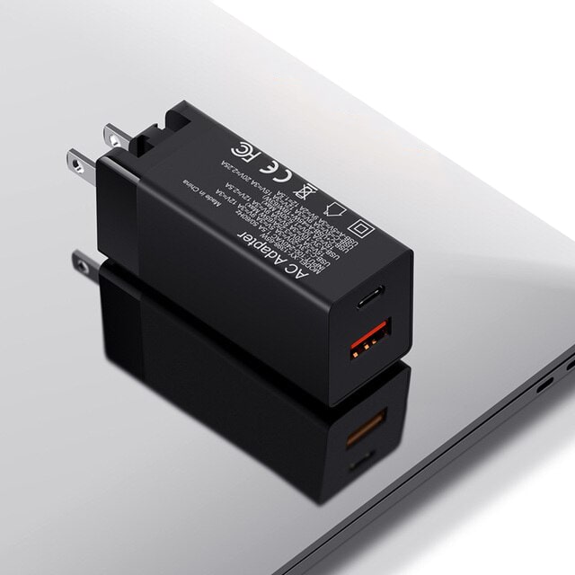 Ładowarka Sieciowa, Szybkie Ładowanie, USB + PD - GaN 65W