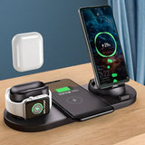 Ładowarka Bezprzewodowa Indukcyjna iPhone (Apple Watch, AirPods, Android) - 6w1