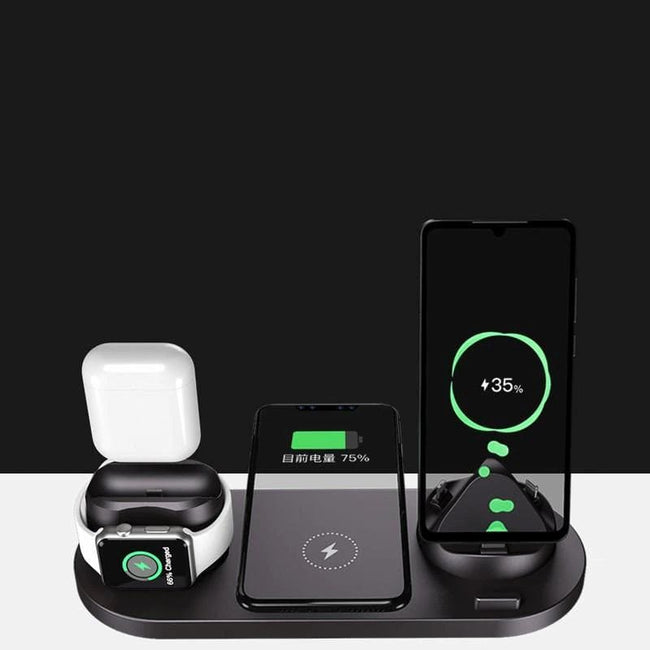 Ładowarka Bezprzewodowa Indukcyjna iPhone (Apple Watch, AirPods, Android) - 6w1