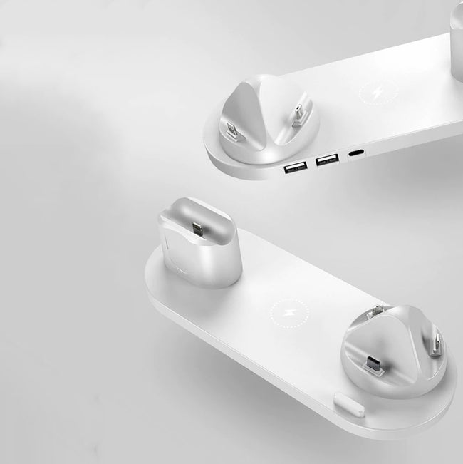 Ładowarka Bezprzewodowa Indukcyjna iPhone (Apple Watch, AirPods, Android) - 6w1