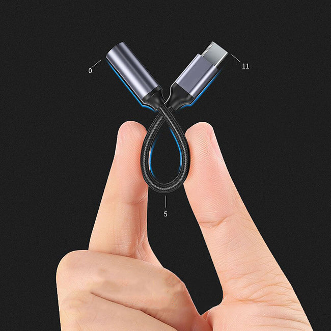 Adapter AUX Mini Jack do USB-C z DAC