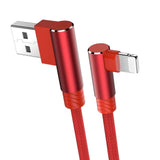 Kabel Kątowy, Pleciony - 1 Metr (USB-C/Lightning/Micro USB)