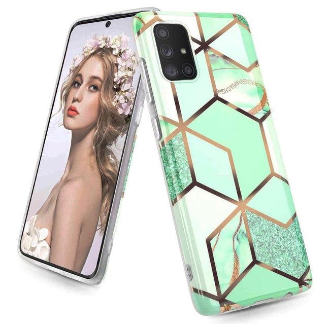 Etui Marble Gold Case - Samsung Galaxy A51 5G - Zielony