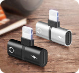 Adapter 2w1 do iPhone, iPad - Słuchawki + Ładowanie