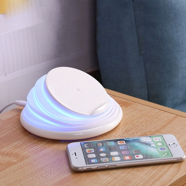 Ładowarka Bezprzewodowa (Indukcyjna) + Lampka Nocna - Quick Charge (10W)