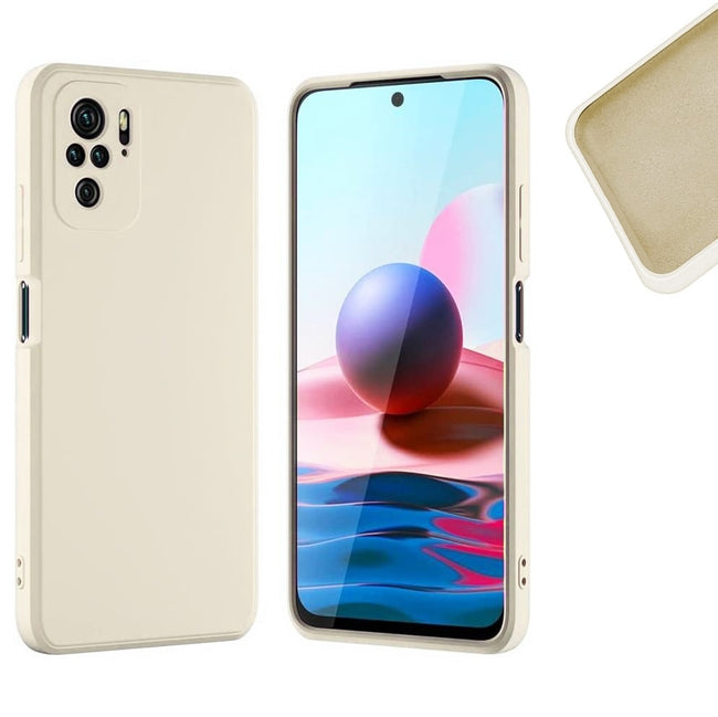 Etui Silikonowe - Liquid Silicone - Xiaomi Redmi Note 10 / 10S - Kremowy