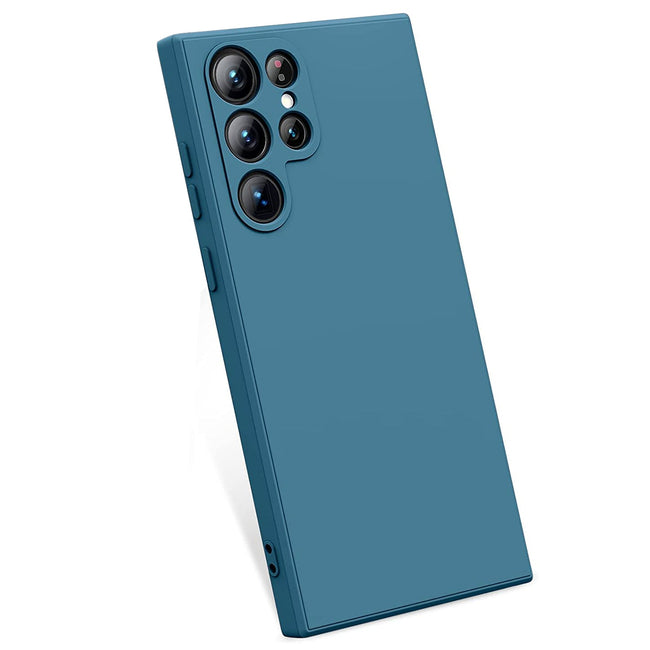 Etui Silikonowe - Liquid Silicone - Samsung Galaxy S22 Ultra - Granatowy