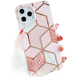 Etui Marble Gold Case - iPhone 11 Pro - Różowy