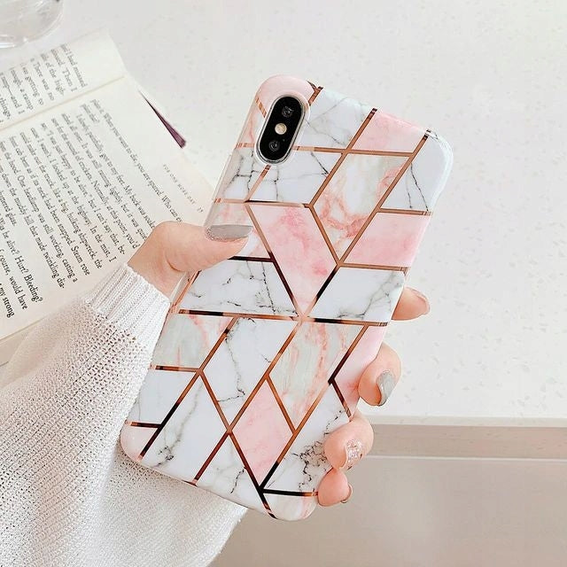 Etui Marble Gold Case - iPhone SE 2020 / SE 2022 (SE3) - Klasyczny