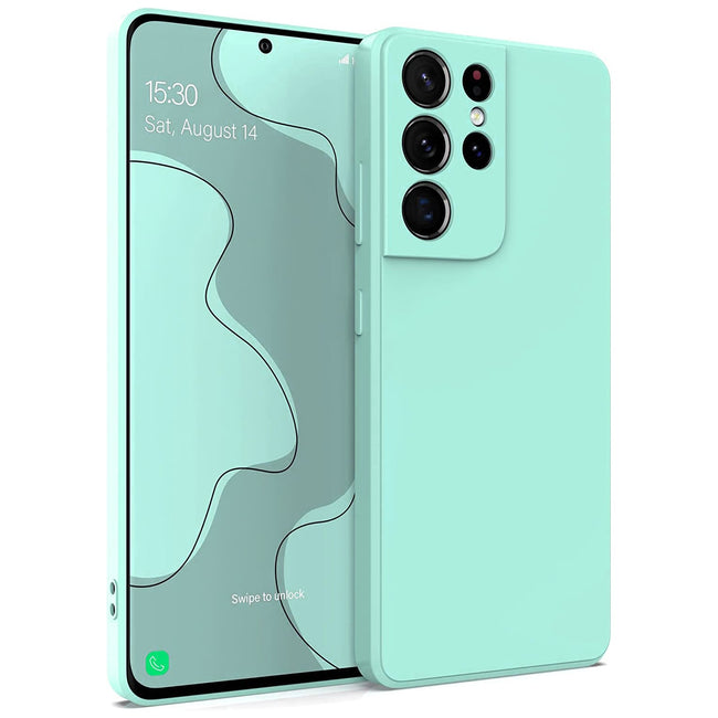 Etui Silikonowe - Liquid Silicone - Samsung Galaxy S21 Ultra - Miętowy