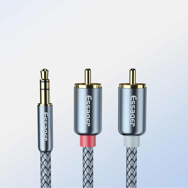 Essager® Kabel RCA (Cinch) <-> AUX (Mini Jack 3,5 mm)