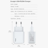 ESSAGER Ładowarka Sieciowa Mocna, Oryginalna, 20W